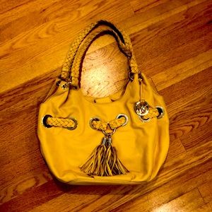 Vintage yellow Michael Kors bucket bag